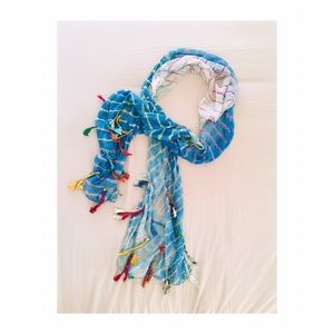 [free people] tie dye printed scarf
